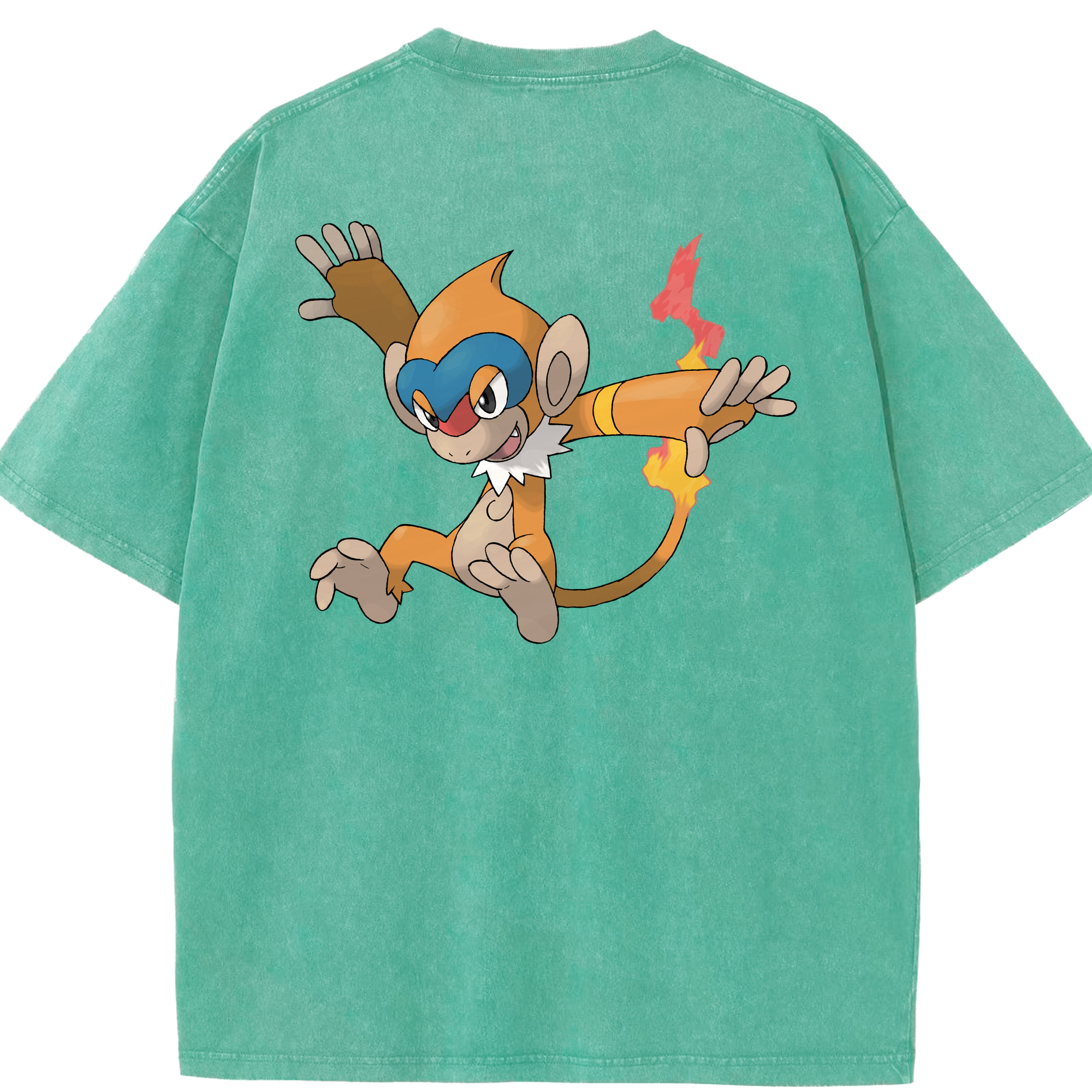 （画像用） ポケットモンスター Pokémon 綿100% ヴィンテージ風 半袖Tシャツ（背面プリント）